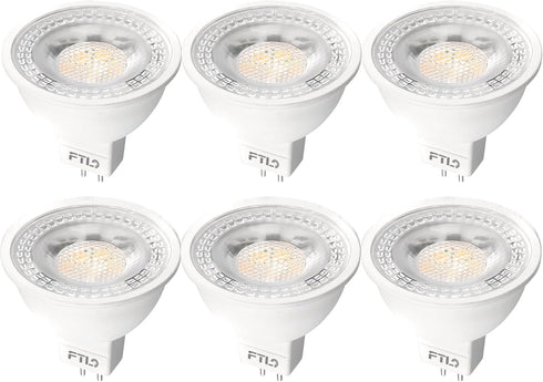 FTL MR16 LED Bulb Dimmable 12V 5W 50W Equivalent 450LM GU5.3 Bipin Base 3000K Warm White Spot Light Bulbs for Landscape Lighting, Track Lighting, ...
