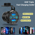 56W USB C Car Charger Socket, Ouffun Aluminum Metal 12V/24V Multiple USB Outlet PD 20W USB-C and Dual QC3.0 Ports with Power Switch USB Port 12V S...
