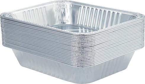 Aluminum Pans 9x13 Disposable Foil Pans (10 Pack) Half Size Deep Steam Table Pans Extra Thick for Baking, Cooking, Roasting, Heating, Serving & Li...