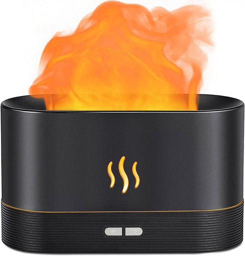 Flame Air Diffuser Humidifier,Upgraded Scent Diffuser for Essential Oils,Ultrasonic Aromatherapy,Fire Mist Humidi with 2 Brightness,Auto-off Funct...
