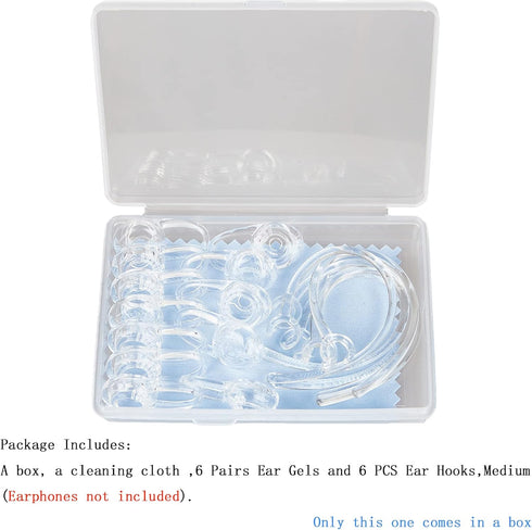 Earbud Gel Ear Hooks Earbuds Spare Fit Kit Replacement Compatible with Plantronics M155 M165 M1100 M100 M55 M28 M25 Voyager Edge Silicone Earbuds ...