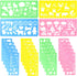 24 Pcs Plastic Drawing Stencils Set Colorful Drawing Scale Template DIY Crafts Set for Boys Girls with Animal Stencils - 6 Sets of 4 Different Ste...