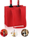 Hi.FANCY Felt Cloth Beer Bag, Protable Large Wine Cardboard Bottle Carriers with Carry Handle, 2 Bottle Wine Carrier Flexible Divider for Travel P...