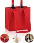 Hi.FANCY Felt Cloth Beer Bag, Protable Large Wine Cardboard Bottle Carriers with Carry Handle, 2 Bottle Wine Carrier Flexible Divider for Travel P...