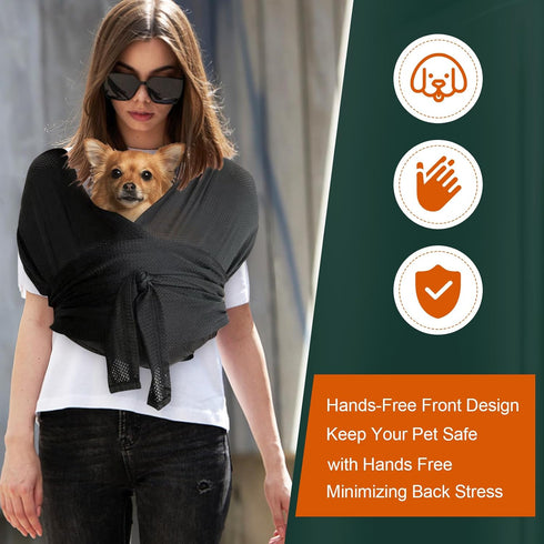 Dog Carriers for Small Dogs,Hands Free Cat Carrier,Front Facing Dog Backpack Carrier,Cat Sling,Double Shoulder Strap Design,Freeing Hands and Redu...