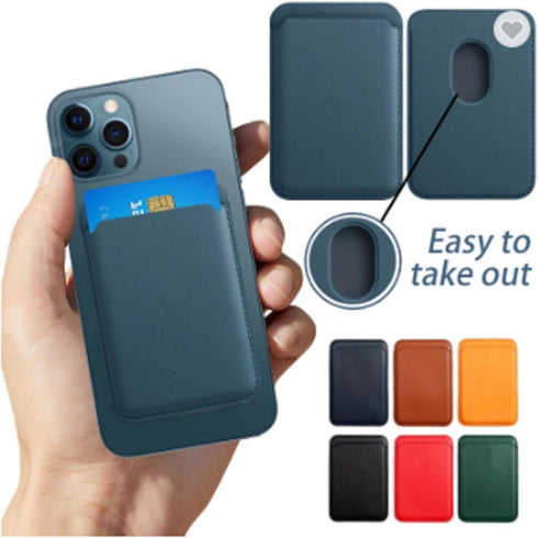 Strong Magnetic Card Holder Leather Wallet with MagSafe for Apple iPhone 14 Pro Max/14 Plus/14 Pro/14/13 Pro Max/13 Pro/13/13 Mini/12 Max/12/12 Pr...