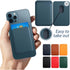 Strong Magnetic Card Holder Leather Wallet with MagSafe for Apple iPhone 14 Pro Max/14 Plus/14 Pro/14/13 Pro Max/13 Pro/13/13 Mini/12 Max/12/12 Pr...