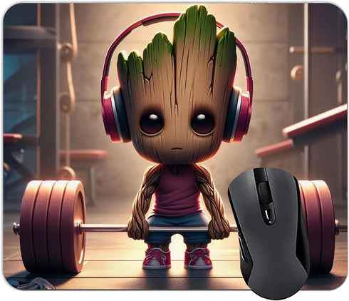 Mouse pad, Anime Game Cute Mouse Pads, Beige Square Waterproof Anti-Slip Rubber Base mousepads for Gaming Office Laptop PC Men Women, 9.5x7.9x0.1 ...