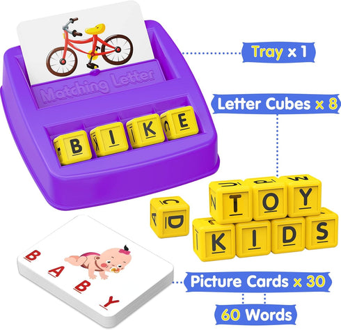 HahaGift Toddler Girl Toys Age 3 4 5 6 7?Matching Letter Game Preschool Learning Educational Toys for Kids 3-8 Year Old Boys Girls, Best Christmas...