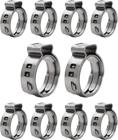 PUDS0058-10 Oetiker Style Pinch PEX Cinch Clamps, 5/8 INCH, Stainless Steel...