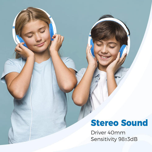rockpapa Comfort Kids Headphones for School, Lightweight Childrens Boys Girls Teens Over-Ear Headphones Wired 3.5mm for CD DVD Player Tablet Phone...