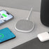 Novo Wireless Charger Pad | 15 Watt Fast Charger | Linen Style Gray Fabric | for iPhone 15/14/13/12/11 Series/Samsung S23, AirPods & More...