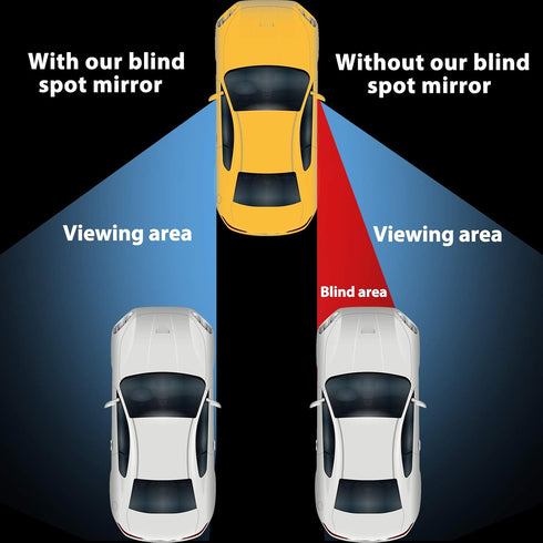 4 Pieces Blind Spot Mirrors Car Rear View Mirrors Wide View Angle Mirror Round HD Glass Convex Mirror Adjustable with Frame for Cars SUV Trucks Mi...