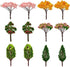 HUIANER Miniature Fairy Garden Tree Plant Ornament, Miniature Dollhouse Pots Decor Moss Micro Landscape DIY Craft Garden Ornament 12 Pcs...