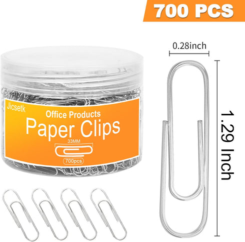 Medium Paper Clips,Paper Clip Medium Size,700 Pcs Clips Office Supplies for Paperwork Ideal for Home, School and Teacher Supplies....