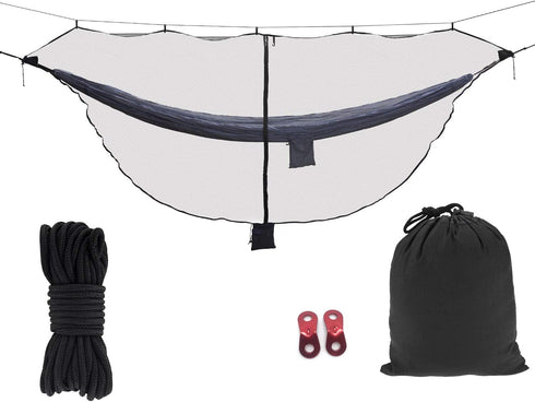 Mosquito net for Camping Hammock, Compact Lightweight Hammock Netting, 12' Long with Dual Sides Zippers Fits All Camping Hammocks...