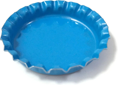 RUTICH 100 PCS Crown Bottle CaPs Decorative Bottle Cap Both Sideds Printed for Hair Bows, DIY Pendants or Craft ScraPbooks Light Blue…...