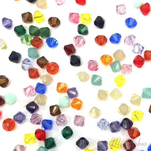 50 pcs Swarovski 5328 6mm Crystal Xilion Bicone Beads Rhinestones DIY Jewelry Marking Assorted Mix Colors from Mychobos (Crystal-Wholesale)...