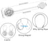 2 PCS Magnetic Curtain Tiebacks, Curtain Holdbacks Crystal Flower Curtain Decorative No Drilling Drapery Tieback with High-Elastic Band for Home O...