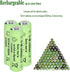 16 Packs AA 900mAh 1.2V Ni-MH Solar Rechargeable Batteries,1.2V Pre-Charged Batteries for Garden Landscaping Outdoor Solar Lights, String Lights,T...