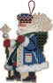 Frosty Santa Beaded Counted Cross Stitch Ornament Kit Mill Hill 2001 Woodland Santas MHWS8...