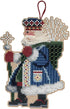 Frosty Santa Beaded Counted Cross Stitch Ornament Kit Mill Hill 2001 Woodland Santas MHWS8...