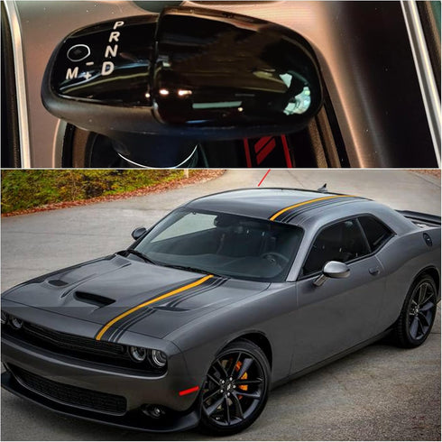Gear Shift Lever Head Cover Trim Shift Knob Cap Compatible with 2015-2023 Dodge Charger Challenger Sedan Fit Durango SUV 2016-2023 Gear Shift Cove...