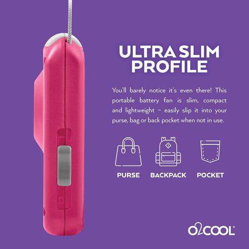 O2COOL Deluxe Necklace Fan, Raspberry, 2 Units New title: O2COOL Deluxe Necklace Fan, Pink, 2 Units...