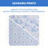 Delta Children 100% Organic Jersey Cotton Baby Receiving Blankets for Girls and Boys – 30x40 Inches - GOTS Certified (Pack of 2), Blue Botanicals...