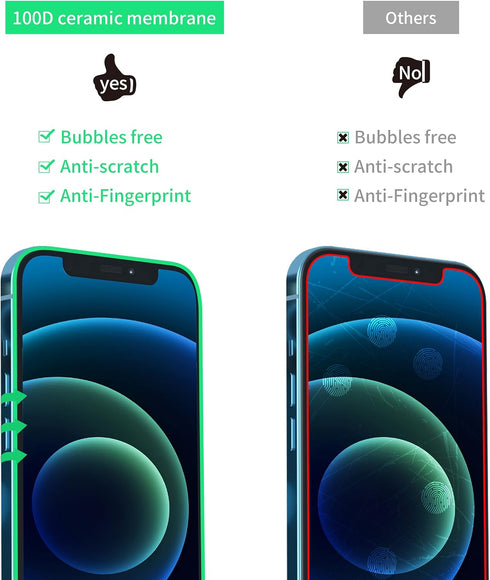 Screen Protector for iPhone (PACK OF 3), 100D Full covered, Premium 9H VIP Ceramic (11 Pro Max/Xs Max 6.5)...