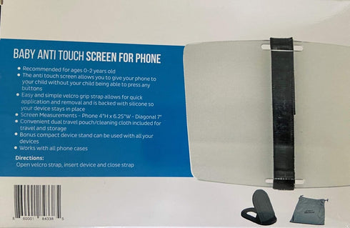 Cant Touch! Baby Anti-Touch Screen - Clear Cover for Device, Strap On, Prevent Button Press. Pouch & Stand Included...
