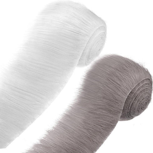 2 Pieces Faux Fur Square Furry Fur Fabric Cutting Faux Fur Fabric Shaggy Furry Fabric Fluffy Fabric Fur Chair Cover Patches Clothing Decoration Su...