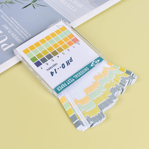 PH Test Strips 0-14, 100PCS PH Strips Universal PH Test Paper PH-Indicator Strip to Test Drinking Water, Food, Pools, Aquariums, Saliva, Urine, La...