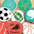 Designer Stencils Large Sports Ball Cookie Stencils (Basketball - Golf - Soccer - Baseball) , Beige/semi-transparent...