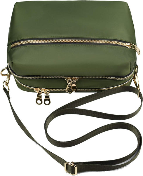 Functional Multi Pocket Crossbody Bag for Women Stylish Ladies Shoulder Messenger Bags Purse...