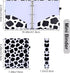 Cute Decorative Mini 3 Ring Binder for 5.5" x 8.5" Paper with 5-Tab Dividers, and File Folder Labels. 1 Inch Cow Print Mini Binder for Cute School...