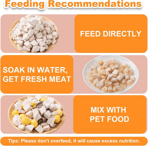 Freeze Dried Chicken Dog Treats - Raw Chicken Breast Cube High Protein Snacks for Training Healthy Limited Single Ingredient Grain Free Chicken Di...