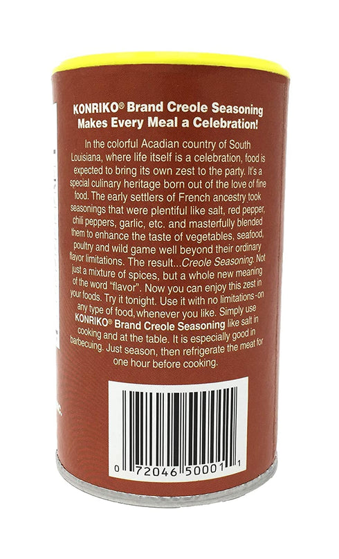 Konriko - Creole Seasoning 6 oz - Wheat Free - Gluten Free - No MSG...