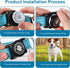 Airtag Dog Collar, Nylon Collar with Waterproof Air Tag Holder, Luminous Reflective Adjustable Pet Collar for Small Medium Large Heavy Duty Dogs,B...