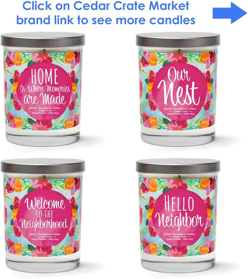 Our Nest | Vanilla, Sandalwood, Amber | Scented Soy Candles |10 Oz. Jar Candle | Poured in USA | Decorative Aromatherapy | Housewarming Gifts for ...