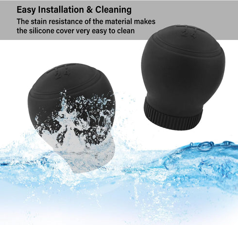 2PCS 5 Speed Car Gear Shift Cover,Anti Slip Silicone Shift Knob Cover Car Decorations Protects Shift Knobs,Universal Manual Shifter Cover Car Acce...
