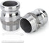 TAISHER 2PCS Global Type F Aluminum Cam & Groove Hose Fittings?1-1/2" Plug x 1-1/2" NPT Male...