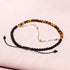 Jewever Layered Tiger Eye/Black Agate Anklet Bracelet for Women 14K Gold Plated Chain Anti-Anxiety Yoga Meditation Beach Foot Jewelry...