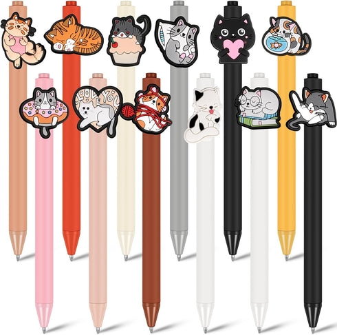 24 Pcs Cute Animal Pens Cartoon Pens Funny Pen Writing Kawaii Ballpoint Pens Retractable Black Ink Pens Birthday Party Gifts for Kids Students Off...