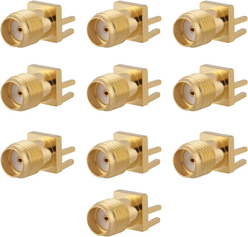 10Pcs SMA Female Jack Connector Brass PCB Clip Mount SMA Female Base...