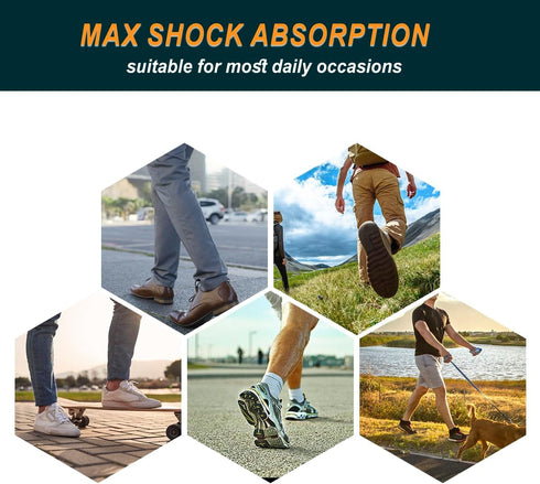 Plantar Fasciitis Relief Heel Pain Heel Cups for Women and Men, Shock Absorption Heel Cushion Heel Sleeves Heel Protectors Pads, Heel Support for ...