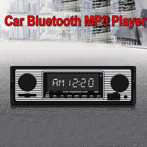 Car Stereo for Bluetooth, Retro Car FM Radio Smart Player, Electronic Auto FM Radio Receiver, Hands-Free Calling, Support MP3/WMA/WAV/AUX...