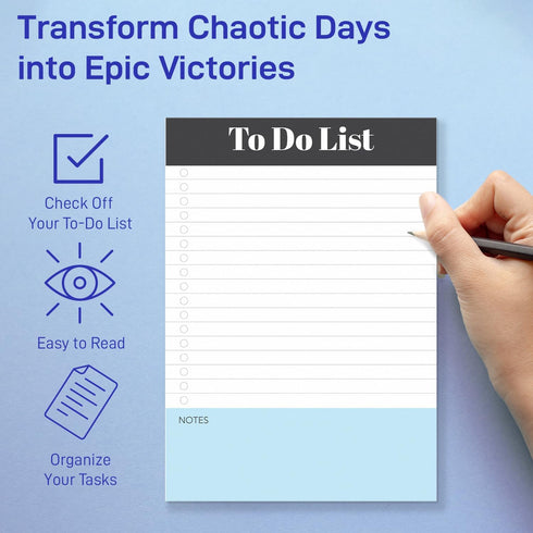S&O Magnetic To Do List Notepad for Groceries, Task List & Schedule - Things To Do Notepad for Fridge - Daily To Do List Pad - Daily Checklist Not...