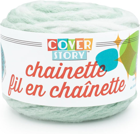 Lion Brand Yarn Cover Story Chainette, Blanket Yarn, Mint, 1 Pack......