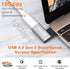 AGVEE [4 Pack 90 Degree Right Angled USB-C Male to USB-C Female Adapter (Type-C 3.2 Gen 2) Converter Video Type-C 10G Data Extension Coupler Conne...